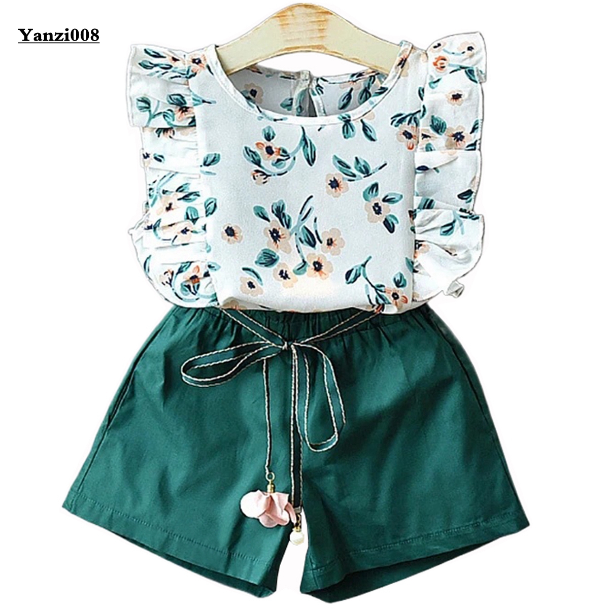 Kids Clothes Set New Short Sleeve Top and Shorts Summer Baby Girls Clothing Sets Children Fashion Clothes Suits Toddler Clothing Kids Girl Clothe-image-1096453036