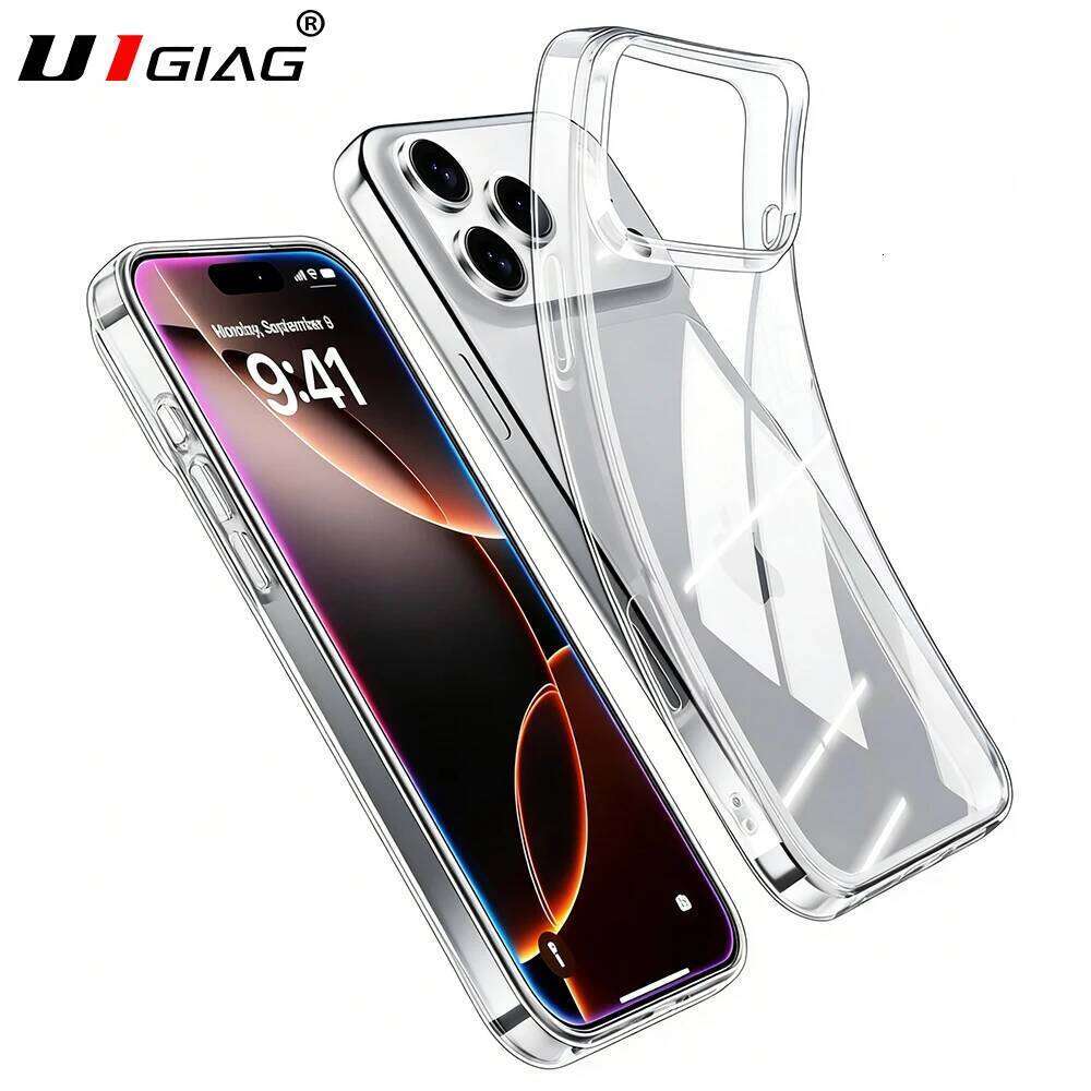 Transparent Tpu Soft Case iPhone 17 Air 16 16E 15 14 Plus 13 Pro Max Clear Ultra Thin Silicone Shell Cover For iPhone17Pro H260305-image-1096516862