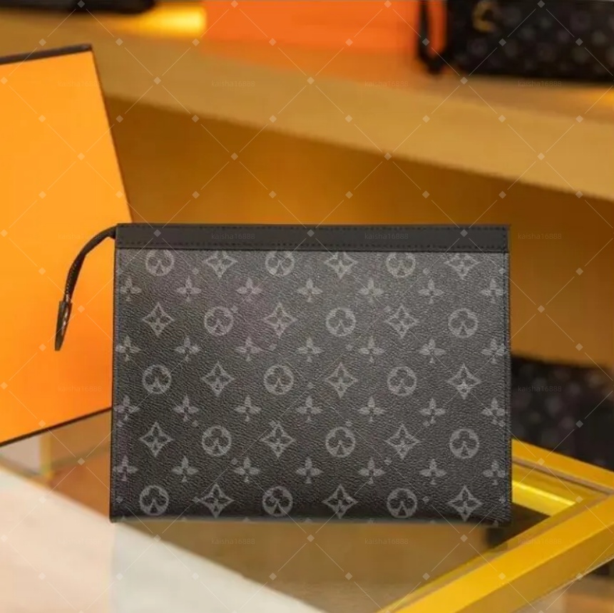 Haute qualité nouveau sac à main voyage pochette de toilette 26 cm Protection maquillage pochette femmes en cuir imperméable sacs à cosmétiques p