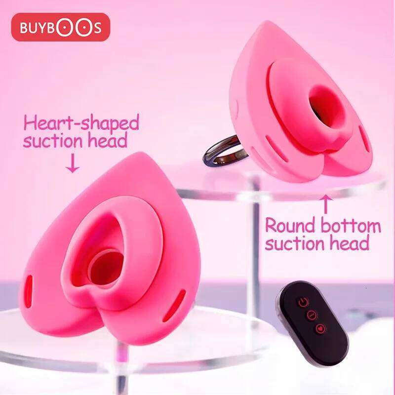 BUYBOOS Heart Vagina Sucking Vibrator Remote Control Nipple Massager Clitoral Vacuum Stimulator Female Vibrating Masturbator W260305-image-1096475725