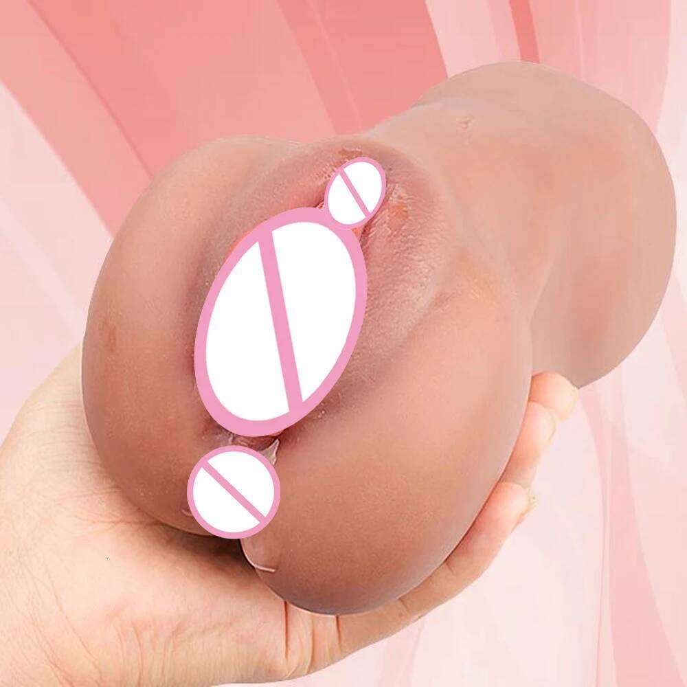 Male Masturbator Cup 2 IN 1 Pocket Pussy Erotic Sex Tooys Artificial Anal 3D Realistic Vagina Silicone Adult Toys for Men W260305-image-1096497763