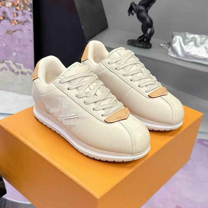 Tennis Shoe Designer Luxury Sneaker Leather Lace Up Nude Street Casual Athletic Rubber Sole Low Buttersoft Womens Fashion Trendy New Hot Brand Quali