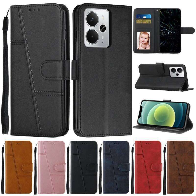 For Flip Wallet Book Cover for Coque Realme 14 Realme14 5G RMX5075 Leather Protection Phone Case Funda H260305-image-1096528987