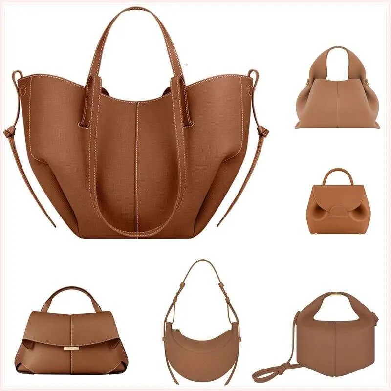Designer Bag Tote Bag Half Moon Bag Smooth Leather Shoulder Bag Black Tote Underarm Bag Fashion Women Cross Body Bag Mini Purse Textured Leather Hob