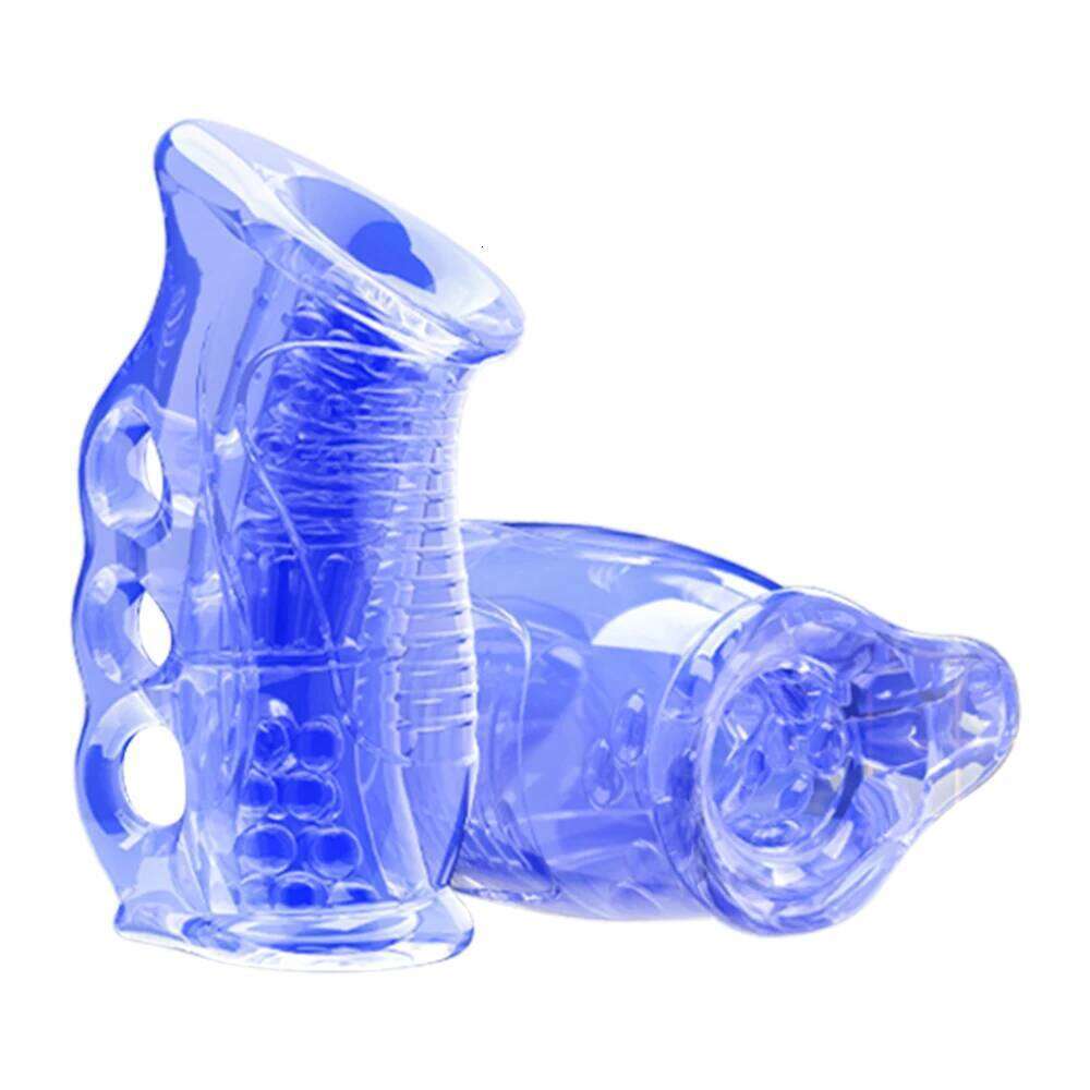 Male Masturbator Sleeve Dick Enlarger Blowjob Toy for Men Masturbation Handjob Glans Training Tool Penis Trainer Massager W260305-image-1096484859