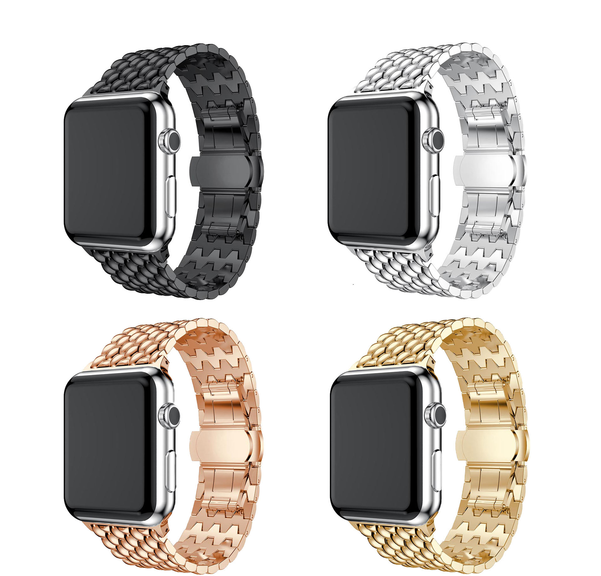 Dragon Pattern Metal Link Watch Strap For Watch Series S10 42mm 46mm 9 8 7 6 5 Bracelet Alloy Wristband Iwatch Band 49mm 45mm 41mm 38mm 40mm 44mm Wa