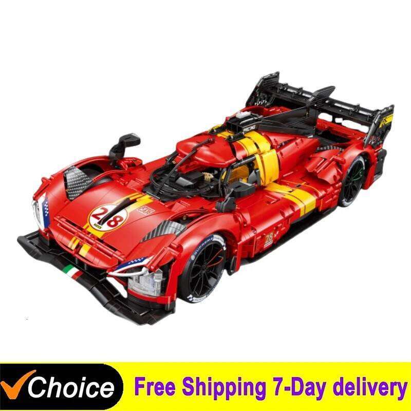 NEW 3350Pcs MOC Technical 1:8 Hypercar 499P Sports Car Building Blocks Model Bricks Assembling Toys for Kids Gift Set Z260306-image-1096519187