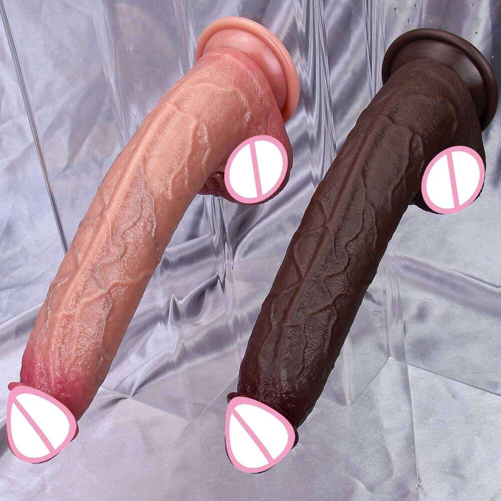 Realistic Soft Coffee White Dildo Artificial Penis Man Genitals Anal Sex Toy Female Male Vaginal Masturbation Suction Cup Dick W260305-image-1096476470