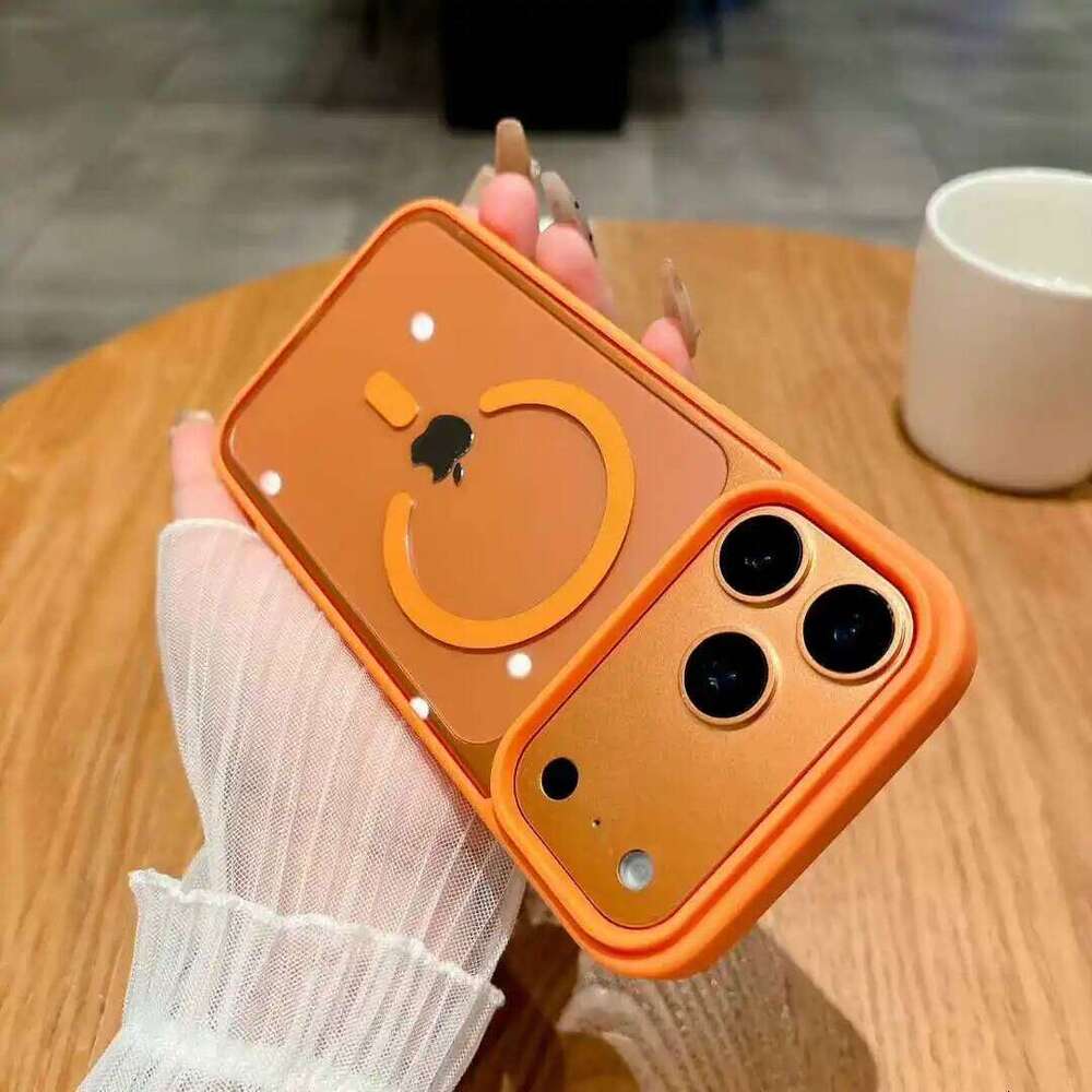 Orange Magnetic Case for IPhone 17 Air 16 E 15 14 13 12 11 Pro Max Plus 16E 17Pro 16Pro IPhone17 Mag Safe Phone Cover H260305-image-1096440593