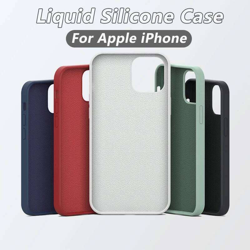 Liquid Silicone Phone Protectiver Case For iPhone 15 14 11 Pro Max 13 12 Mini XR X XS 8 7 Plus Protector Shockproof Back Cover H260305-image-1096490338