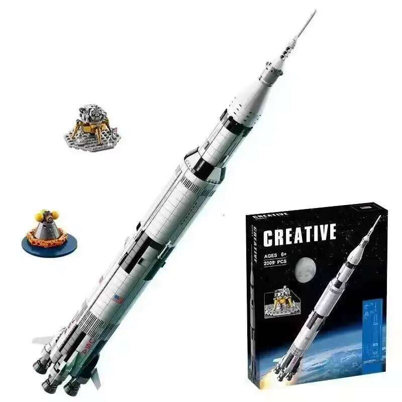 1969 pcsThe Apollo Saturn V 92176 Building Blocks Space Rocket Idea Series Bricks Educational Toys For Children Birthday Gifts Z260306-image-1096525129