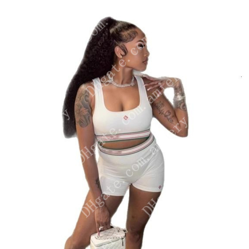 Designer Summer Tracksuits For Women's Casual Two Piece Sets Street Sexy Hot Girl Printed Tank Top And Shorts Outfits