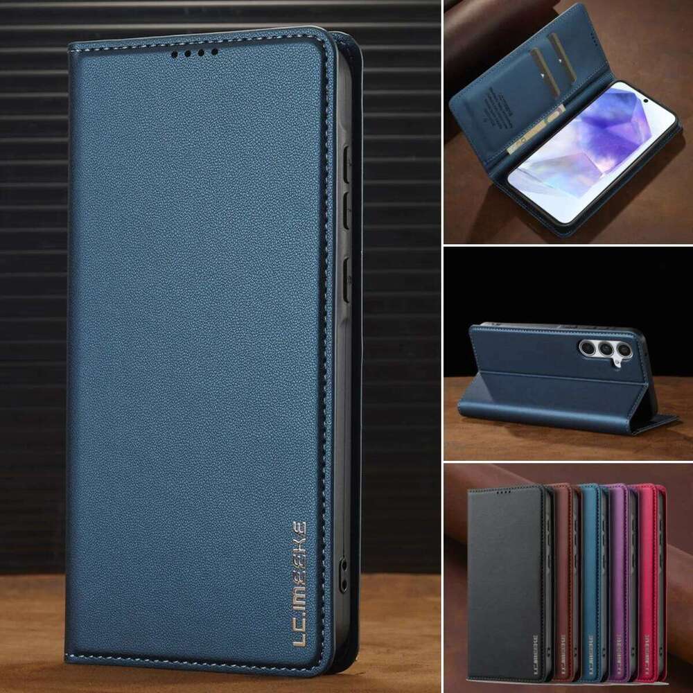 Business Magnetic Flip Leather Case For iPhone 17 Air 16 15 14 16E 13 12 11 Pro XS Max XR X 8 7 Plus SE Card Phone Cover H260305-image-1096574807