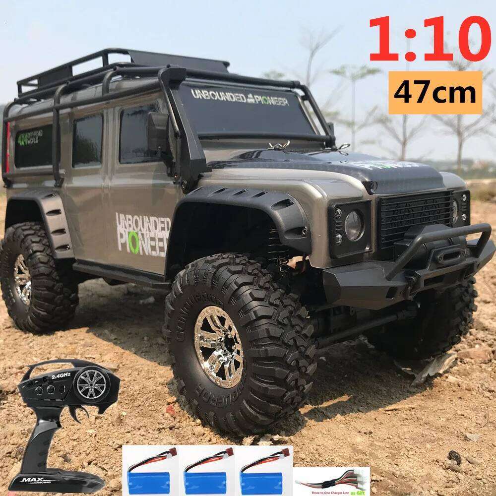 High Speed Retrofit Electric Wireless Control Simulation Land Rover Pickup RC Car 1:10 2.4G 4WD Shock Absorber Off Road Vehicle C260306-image-1096600946