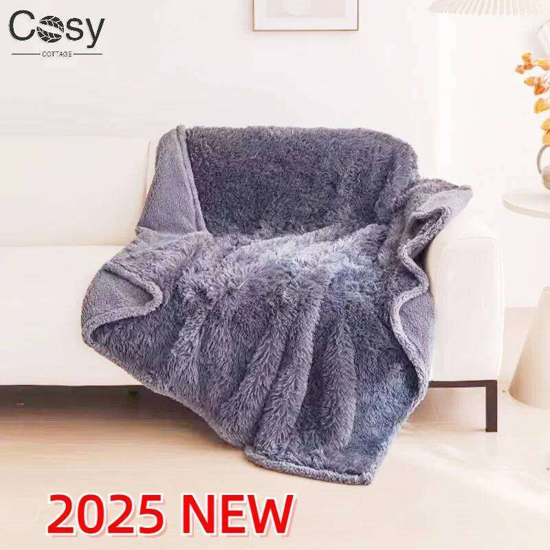 2025 New Waterproof Blanket Couple, Large Size for Beds Bedroom Throw Luxury Shaggy Warm Blankets Lovers Microfibre-blanket S26-image-1096597004