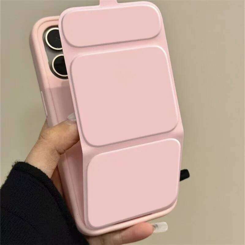 Flip Folding Magnetic Stand Holder Case For iPhone 17 Air 16 15 14 13 12 11 Pro Max Cute Candy Color Shockproof Bracket Cover H260305-image-1096575888