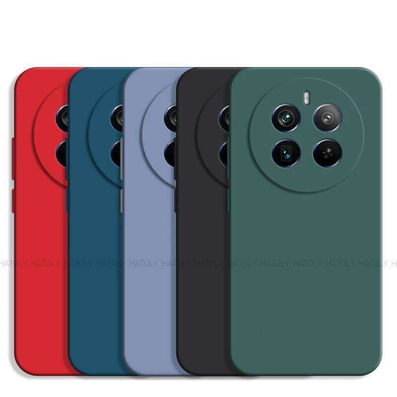 For Case Realme 12 + Pro Plus 5G Original TPU Shockproof Liquid Silicone Protective Phone Back Cover H260305-image-1096560846
