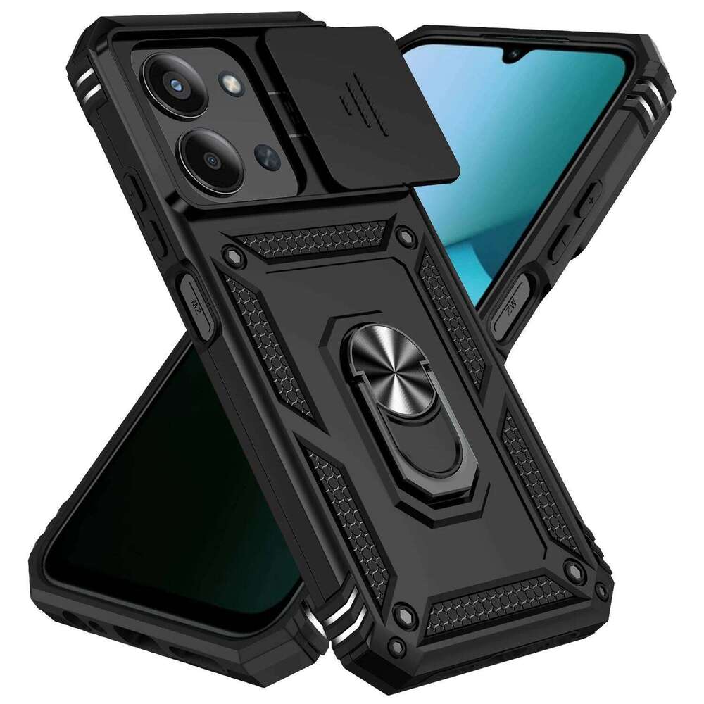 European version Ring Stand Sliding Camera Protection Case For 15C 173mm 4G 5G Cover H260305-image-1096557665