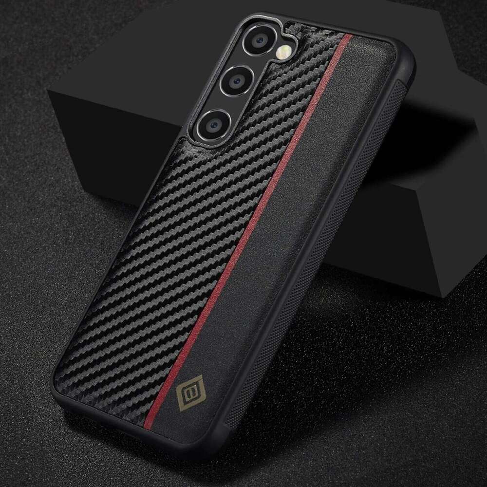 Carbon Fiber Leather Case for Galaxy S25 S24 S23 Ultra S21 S20 FE S10 S22 Plus Note 20 10 Shockproof Microfiber Cover H260305-image-1096556948