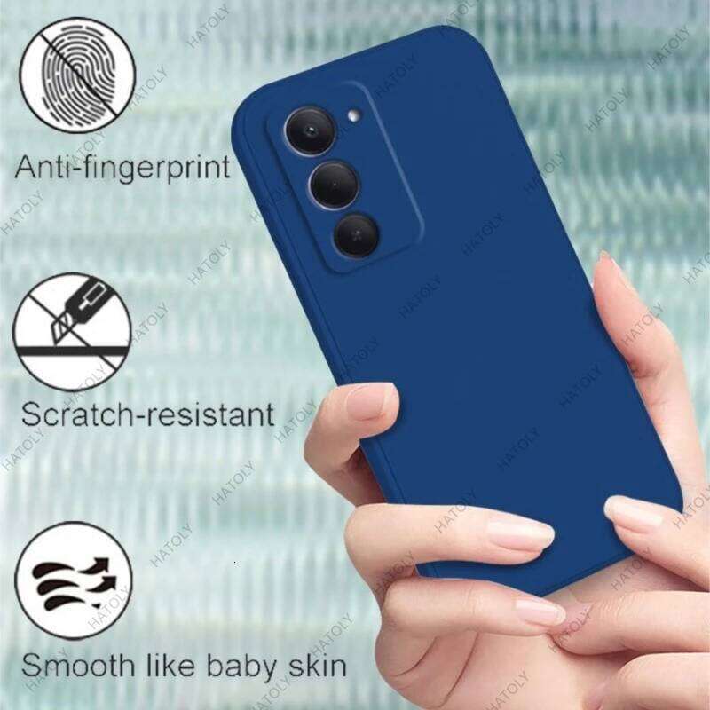 For 5G Cover Liquid Silicone TPU Shockproof Monochrome Phone Case for 15 4G H260305-image-1096561928