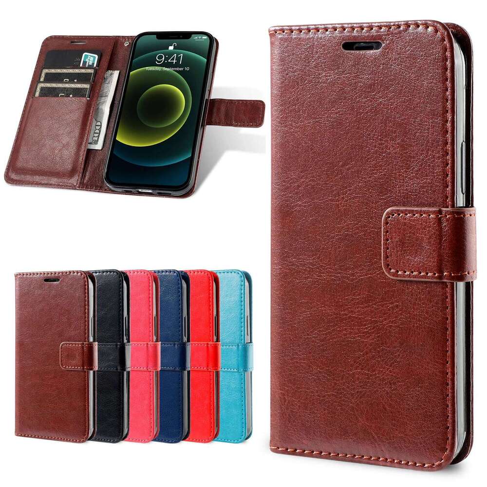 Magnetic Leather Wallet Flip Case for A3 5 5A 6 6A 7 7A 8 8A 9 9A 9C 10X 11A Pro Plus Prime Cover | Bracket Design H260305-image-1096546863