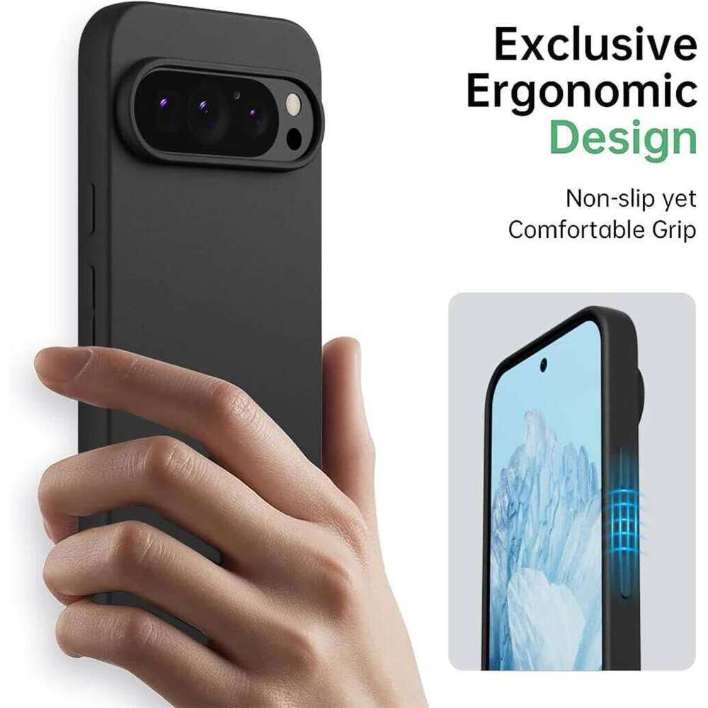 Matte Silicone Ultra Thin Soft Case For Google Pixel 10 Xl 8 8A 9 9A 6 6A 7A 7 Pro Solid Black Frosted Cover Bumper H260305-image-1096574354