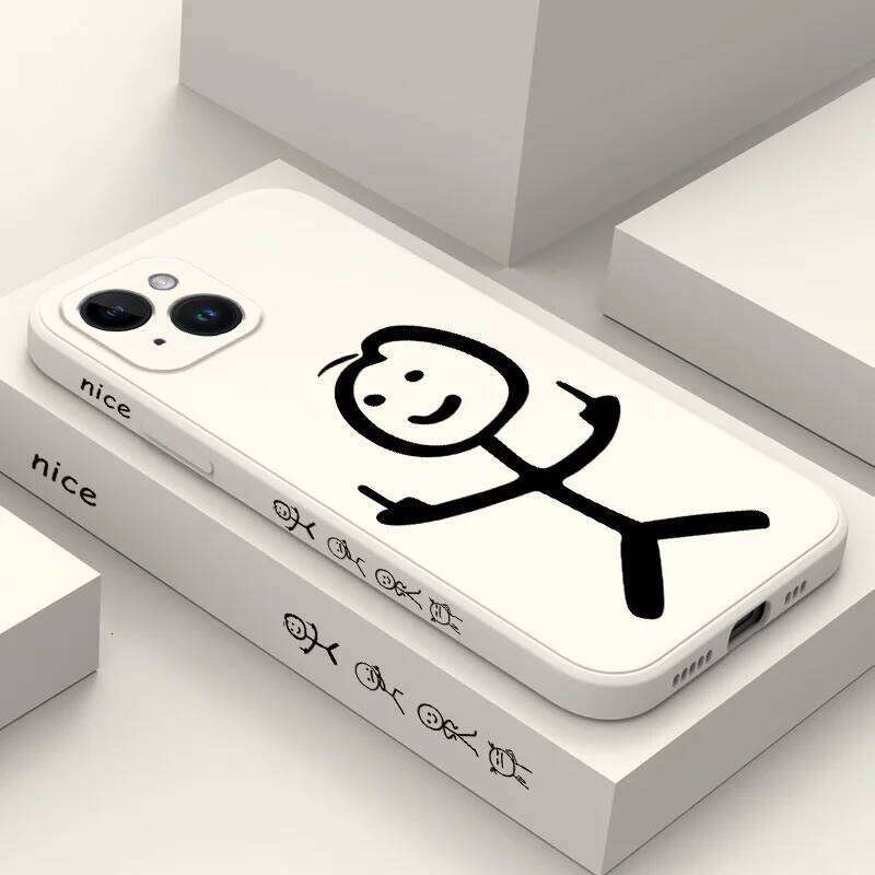 Line Man Phone Case For iPhone 17 Air 16 16e 15 14 13 12 11 Pro Max Mini X XR XS Plus Cover H260305-image-1096542162