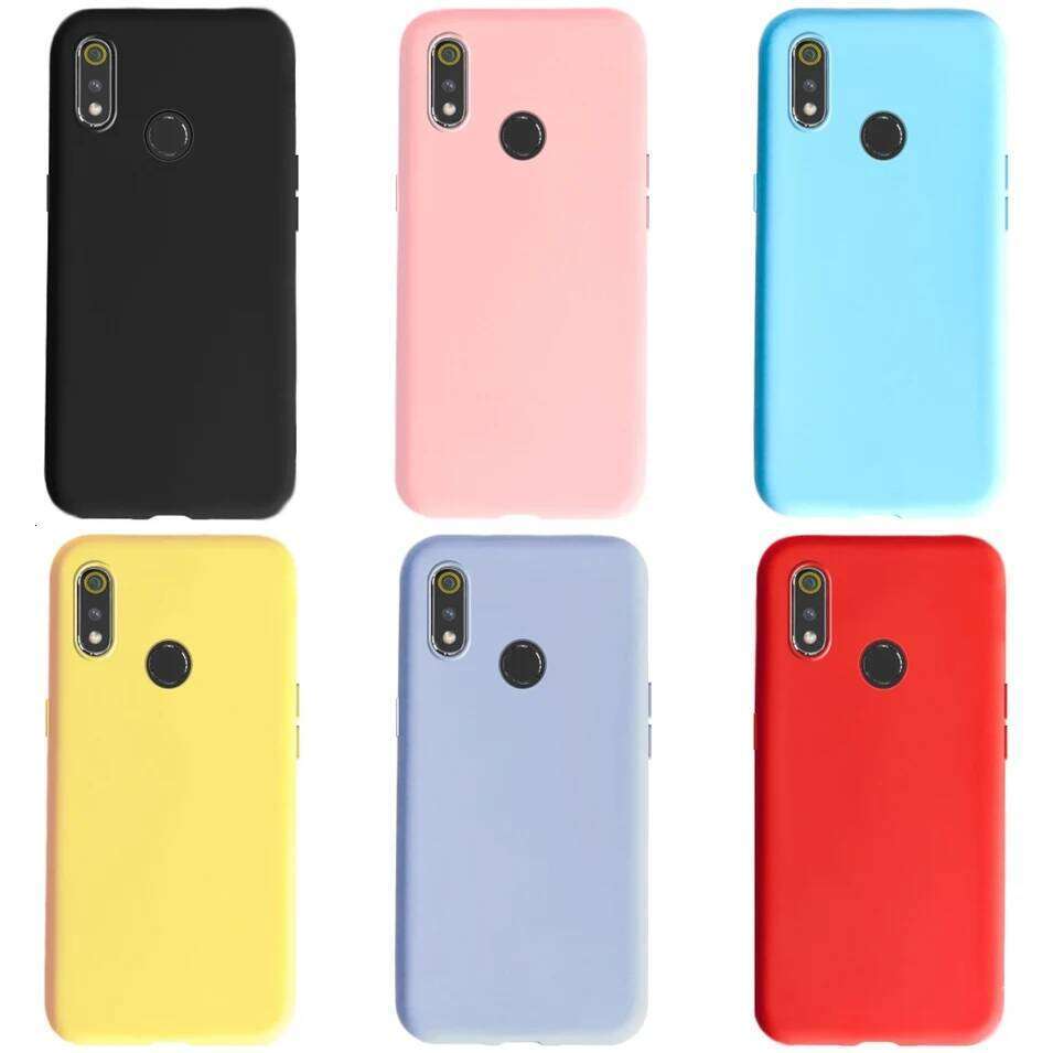 Soft Silicone Colored Case Realme3 Pro Back Cover Shockproof Matte Phone Cases For Realme 3i 3 i 3Pro Funda H260305-image-1096560241