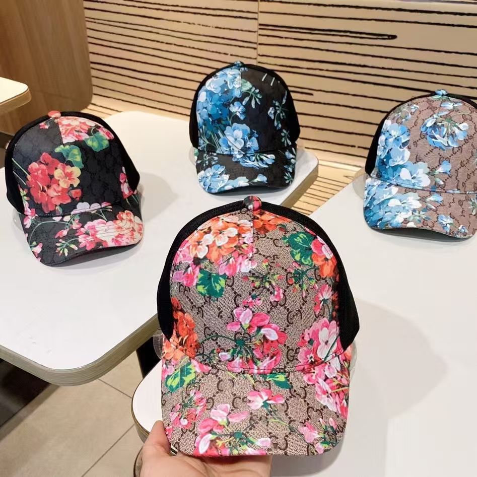 Designer baseball cap Luxury Floral Print Monogram Trucker Cap Adjustable Snapback Baseball Hat for Women Men Fashion Streetwear Headwear gift box G