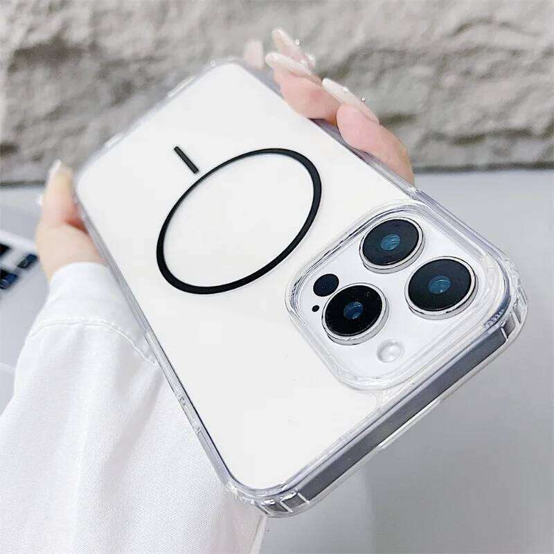 Slender Circle Magnetic iPhone 16 15 14 Plus 13 12 11 Pro X Xs Max Phone Case for Wireless Charge Cover H260305-image-1096583242