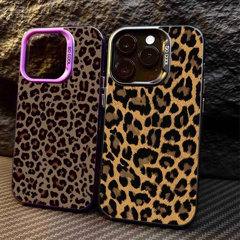 Fashion Leopard Phone Case for iPhone 16 15 14 13 12 11 Pro Plus 17 Air 16E X XR XS Max Hard Shockproof Bumper Back Cover H260305-image-1096557546