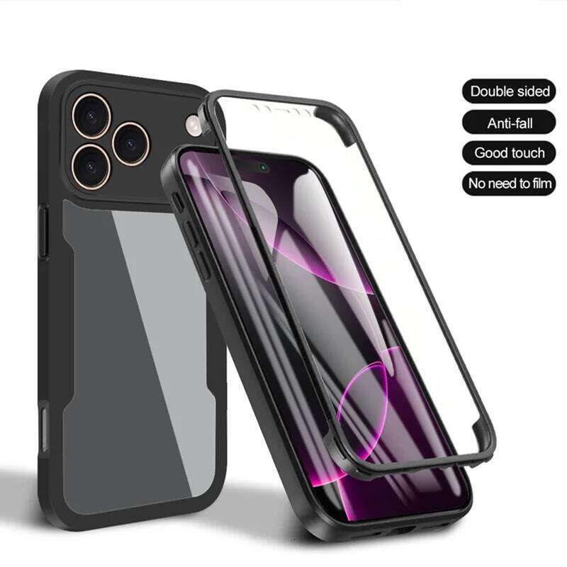 360 Full Body Protection Case For iphone 17 16 15 14 13 12 11 Pro Max X XS XR 7 8 SE 2 3 Front Screen Shockproof Bumper Cover H260305-image-1096567346