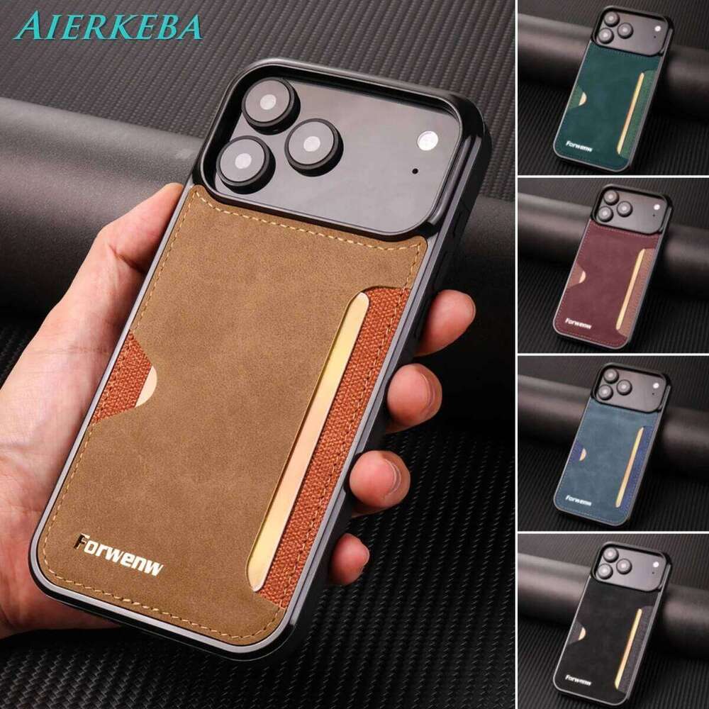 PU Leather Phone Case for iPhone Air 17 16 15 14 13 12 11 Pro Max 16E Mini XS XR 7 8 Plus SE Retro Card Holder Wallet Cover H260305-image-1096582891