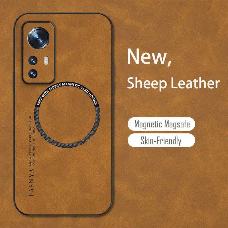 Cases For Mi 15 14 14T 13 13T 15 Pro Sheepskin Vintage Magnetic Leather Soft Phone Case Cover H260305-image-1096559142