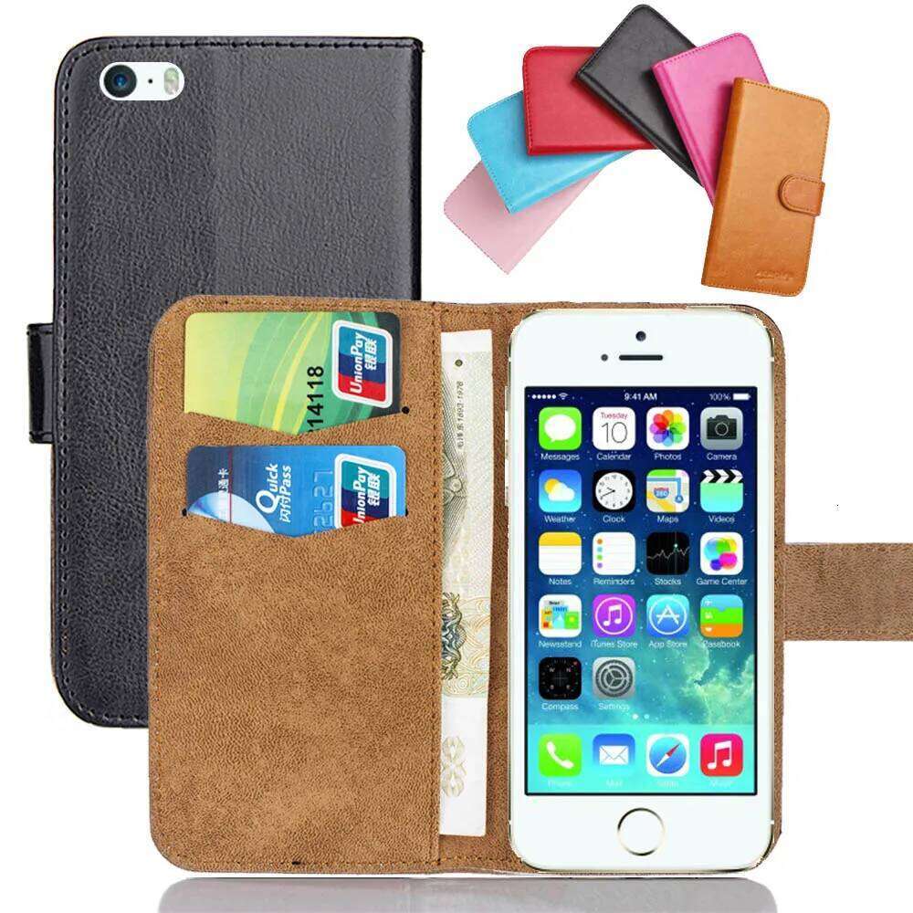 3Gs 4 4S 5 5S SE 5C Case Flip Leather Phone Cover For iPhone 6 6S PLUS 7 8 X Shockproof Stand Cases Wallet Bags H260305-image-1096557392