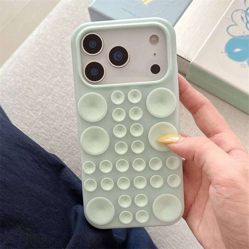 Suction Cup Soft Silicone Candy Color Phone Case 17 Air 16 15 14 Pro Max for IPhone 13 Anti-Slip Shockproof Cover H260305-image-1096560123