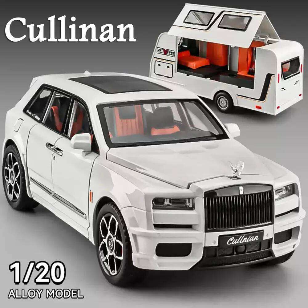 1:20 Rolls Royce Cullinan Alloy Diecast Motor Home Model Toys Car Doors Opened Sound Light Pull Back Vehices Kid's Birthday Gift Z260307-image-1096580963