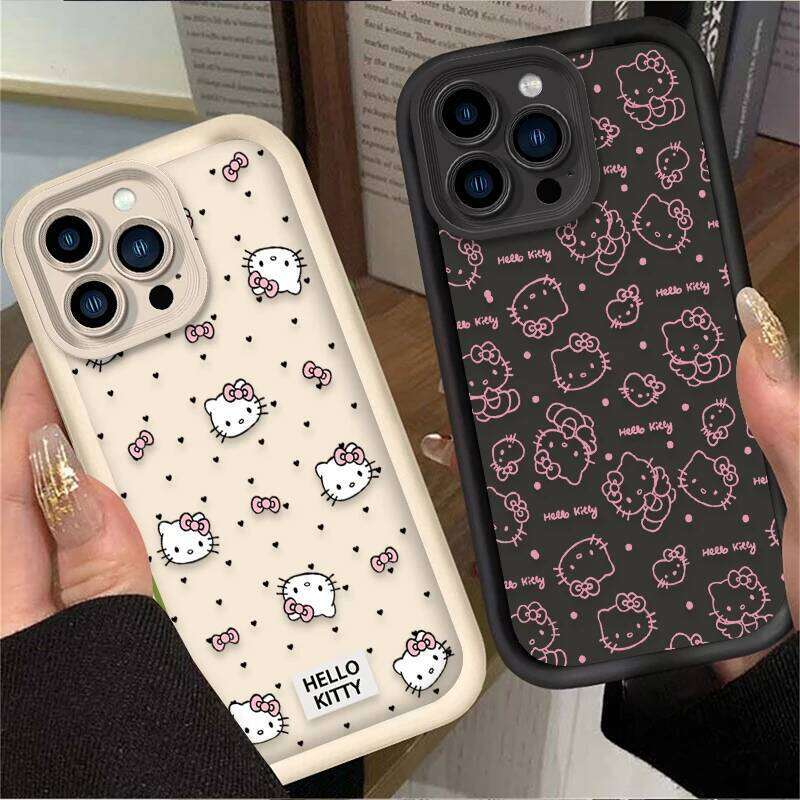 Cute Hello Kitty Phone Case for IPhone 16 16E 15 14 13 12 11 Pro XS X S Max XR SE 2020 SE4 7 8 Shockproof Soft Back Cover H260305-image-1096558578