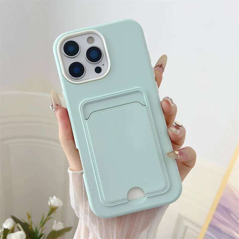 2in1 Card Holder Slot Wallet Photo Pocket Case For iPhone 16E 16 15 14 Plus 13 12 11 Pro Max Matte TPU+PC Shockproof Clear Cover H260305-image-1096577845