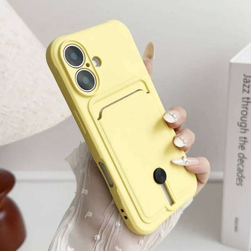 Square Liquid Silicone Soft Case For iphone 16 15 14 13 12 11 Pro Max Plus Card Slot Holder Wallet Shockproof Phone Cover H260305-image-1096581245