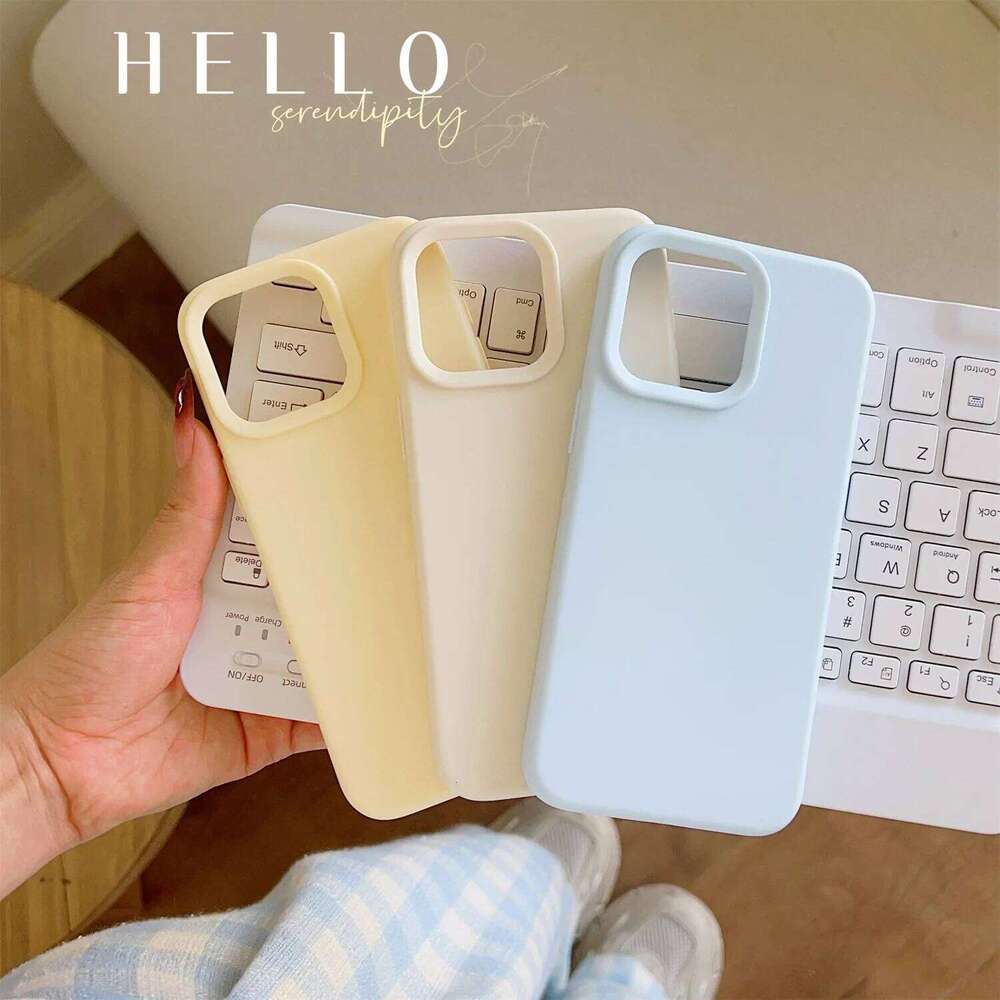 Phone Case For iPhone 11 12 13 14 15 16e 16 Pro Max Plus Cover Candy Color Cute Slim Funda Silicone Soft H260305-image-1096536924