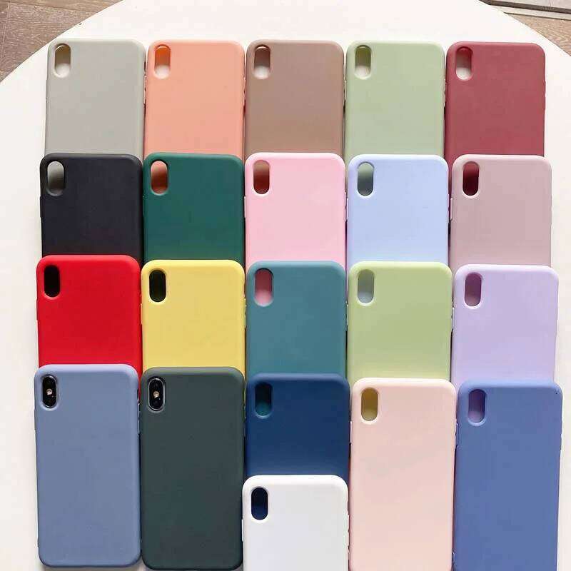 Liquid Silicone Phone For XR Xs Case iphone R X S Max Soft Cover Fundas H260305-image-1096583506