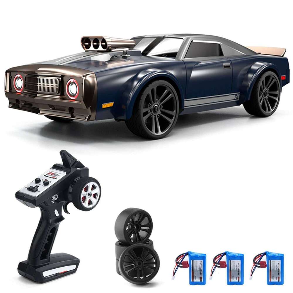 Remote Control Drift 1/16 2.4GHz 4WD 35km/h RC Race Car High Speed Gift RTR for Kids w 7mode Angel Eye Headlight C260306-image-1096601268