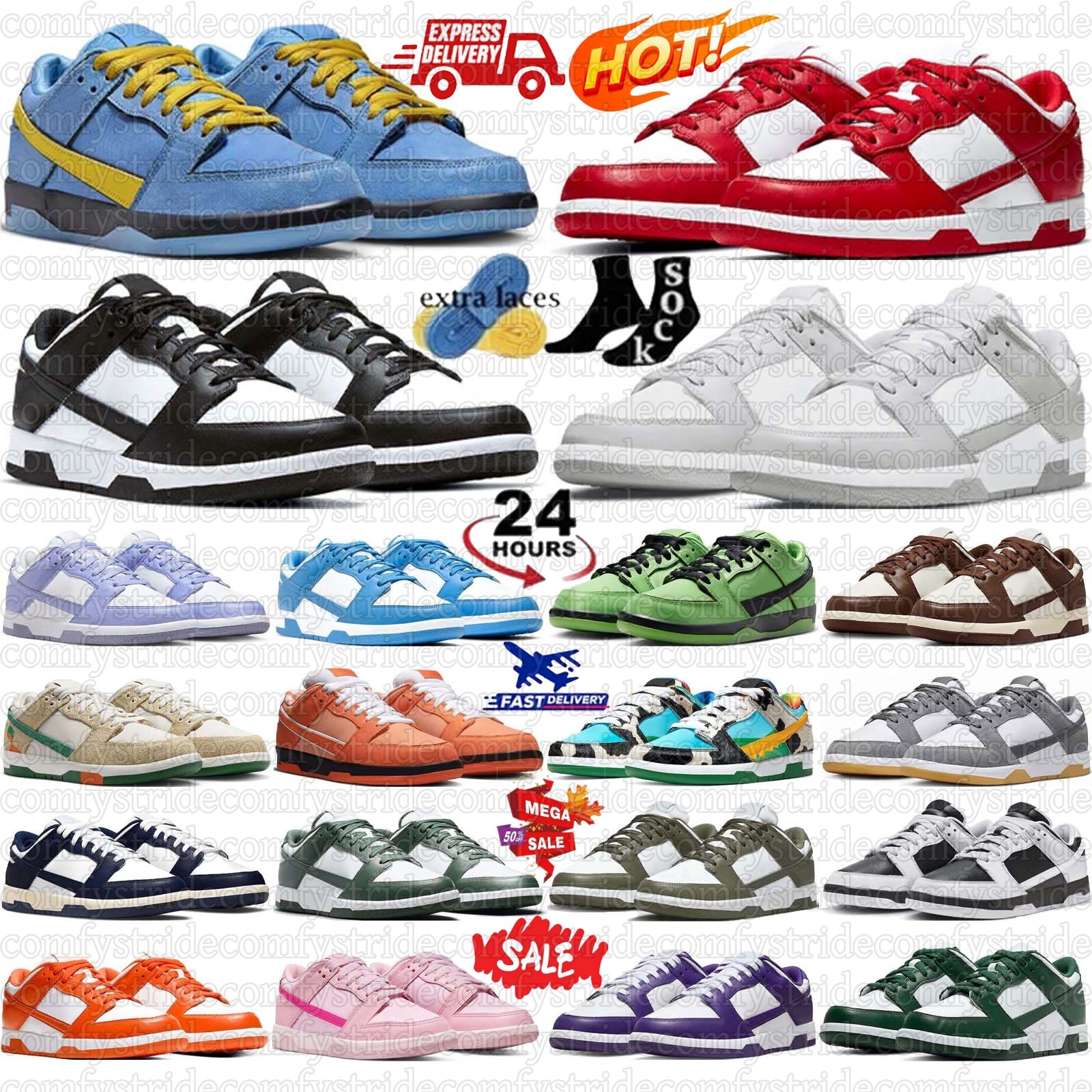 The Powerpuff Girls Running Shoes Sneakers Bubbles Womens Mens Blossom Buttercup White Black Panda University Blue Light Smoke Grey Elemental Pink C