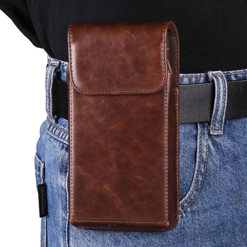 Cow Leather Belt Clip Phone Bag Men Waist Pouch For Galaxy S24 Ultra S23 S22 S21 Plus S20 FE Note 20 Mobile Case Holster H260305-image-1096556564