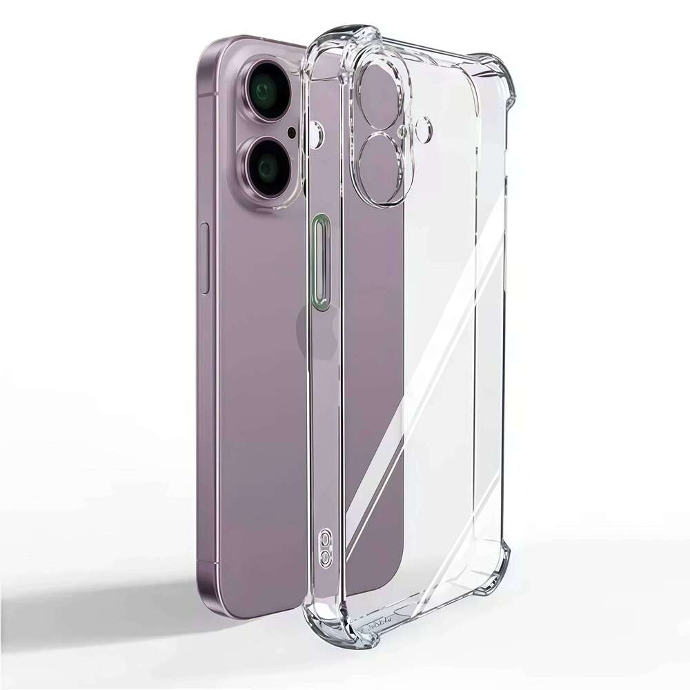 Four-Corners Shockproof TPU Phone Case For iPhone 17 Air 16 15 14 Plus 13 12 11 Pro Max Mini 16e Transparent Protective Cover H260305-image-1096557205