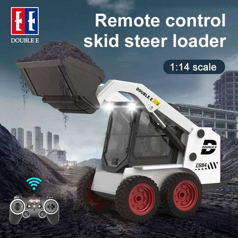 RC Excavator Double E E594 1:14 2.4G Remote control Truck Slip Loader Digging Bucket 360 Rotation High Low Speed Engineer Toy C260306-image-1096579103