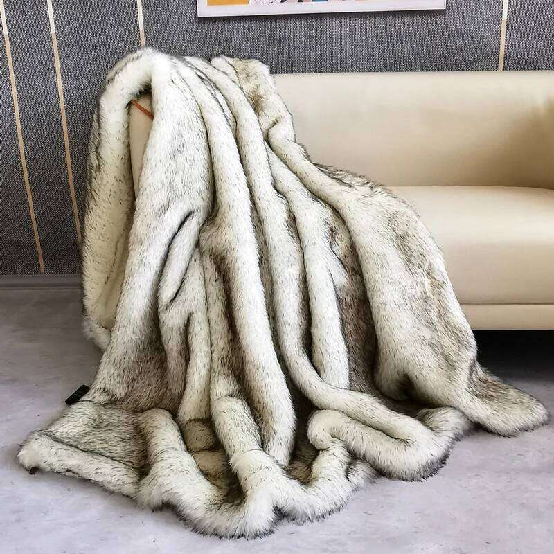Luxury Imitation Fox High-end Soft Fluffy Faux Fur Throws Blankets for Sofa Car Thickened Plush Warm Winter Blanket S26-image-1096596128