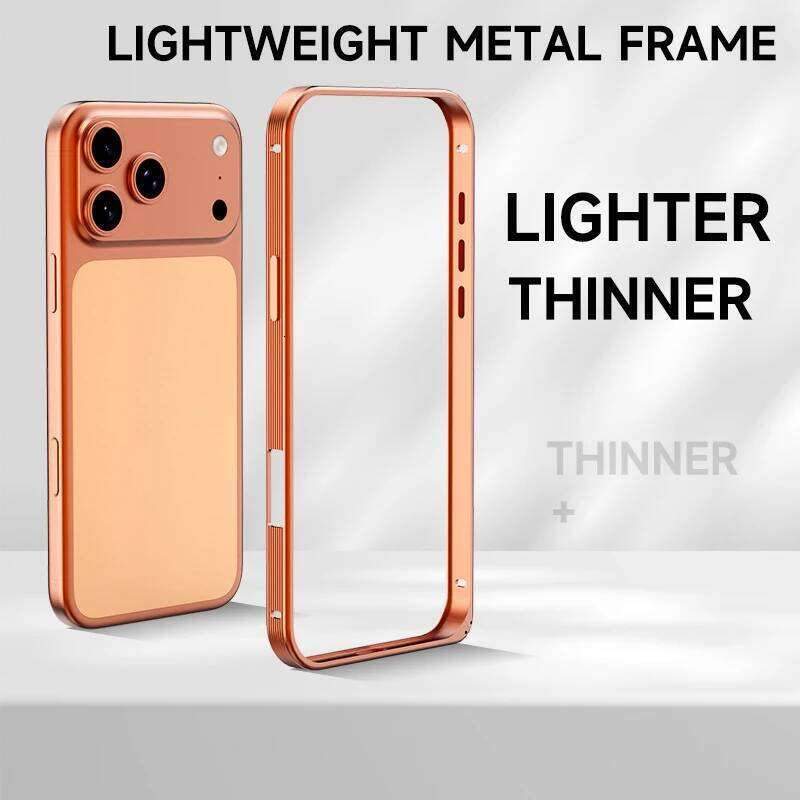 New Metal Anti Slip Border Buckle Heat Dissipation Case For iPhone 17 15 14 13 16 Pro Max Bare Phone Feel Frame H260305-image-1096539521