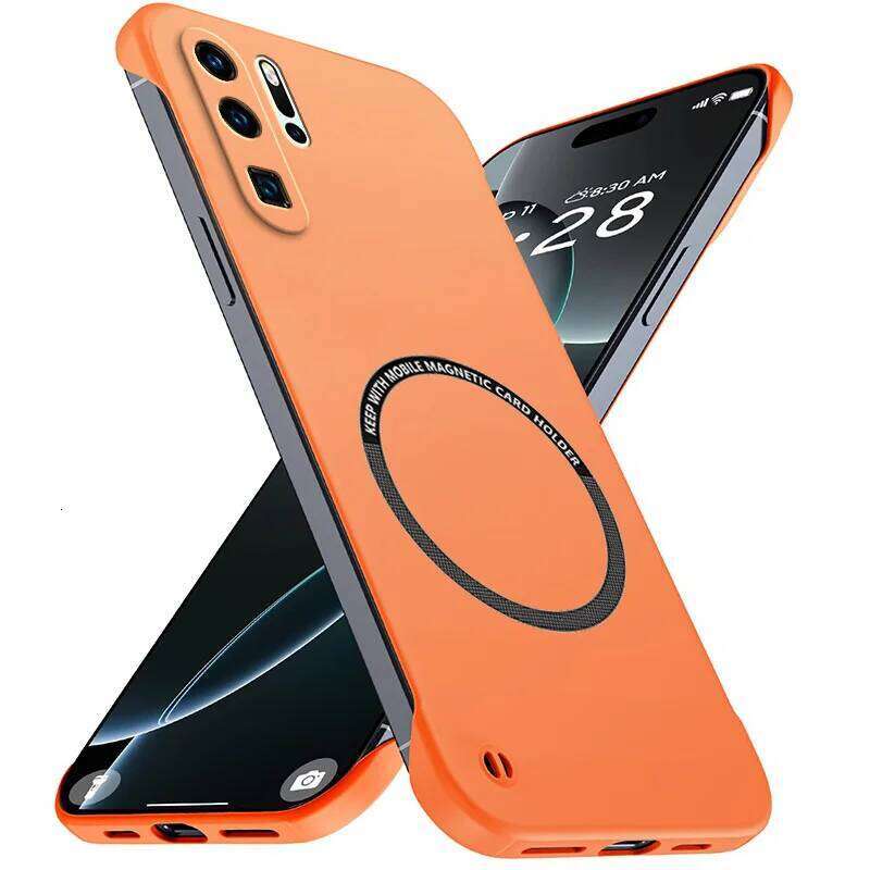 Magnetic Slim for P30 P30Pro P40 Pro Plus Frameless Phone Cases Matte Anti-Scratch Hard Cover Borderless Shockproof Armor H260305-image-1096569831